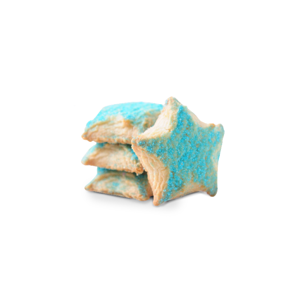 Blue Sugared Star cookies