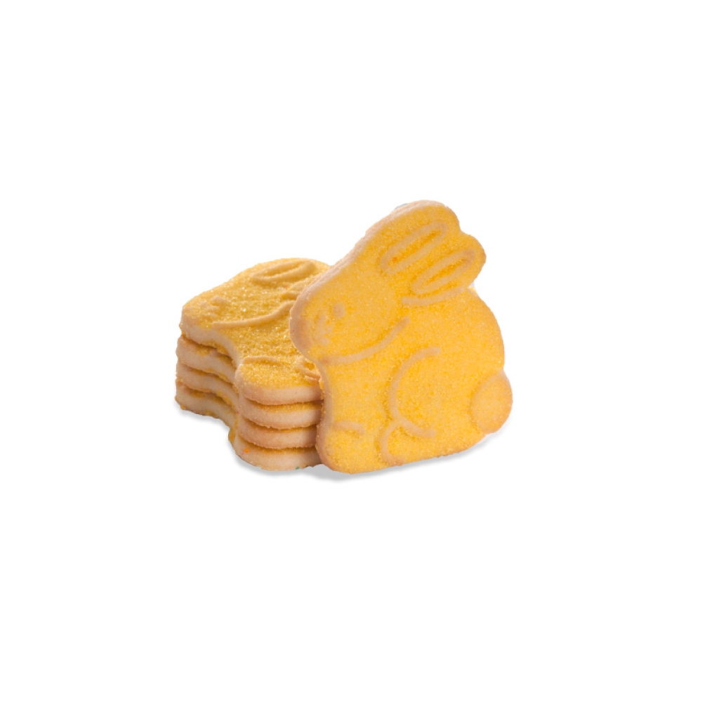 Yellow sugar bunny cookies