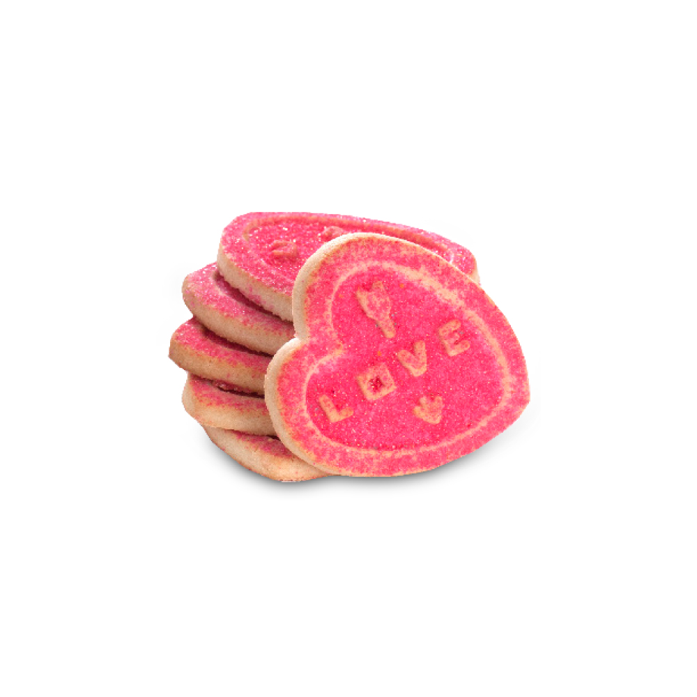 Sugared heart cookie